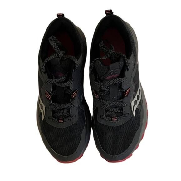 Saucony Excursion TR16 Charcoal and Crimson Trail Shoes, Size 8.5. - Picture 3 of 7